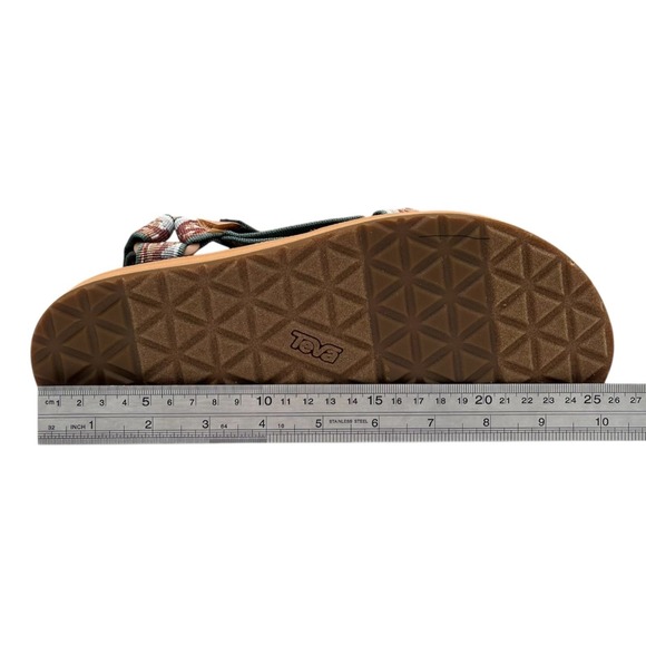Teva Original Universal Women's Sport Strappy Sandals Size 9 Brown Tan Green - Picture 12 of 13